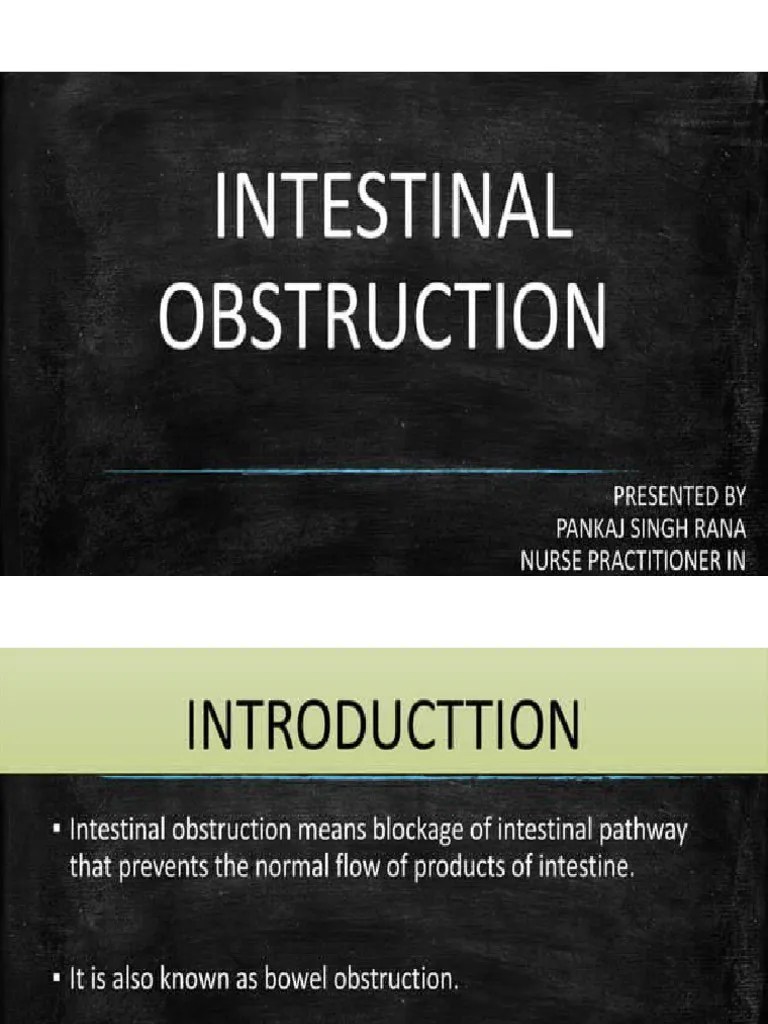 Intestinal Obstruction | PDF