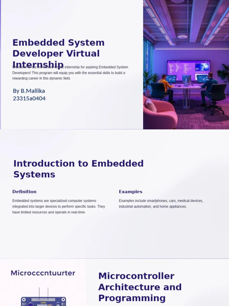 Embedded-System-Developer-Virtual-Internship (1).pptx | PDF | Embedded System | Computer Programming