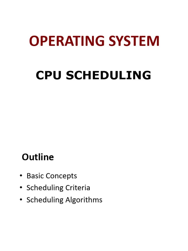 OS 6 CPU Scheduling | PDF | Scheduling (Computing) | Process (Computing)
