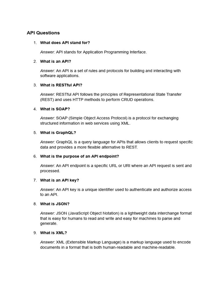 API And Design Interview Question | PDF | Soap | Json