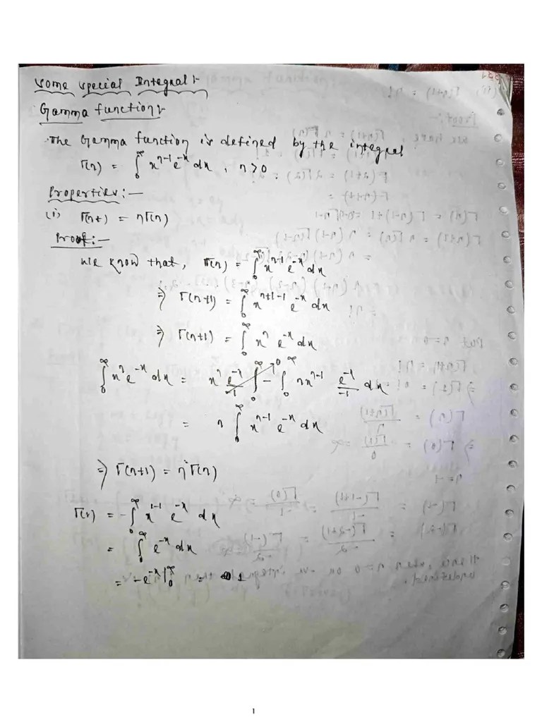Gamma&beta Function | PDF