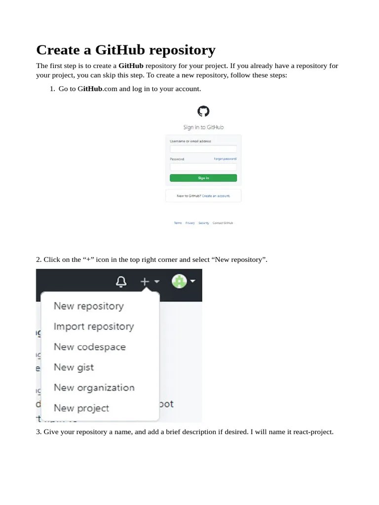 Create A GitHub Repository | PDF | Software Repository | Utility Software