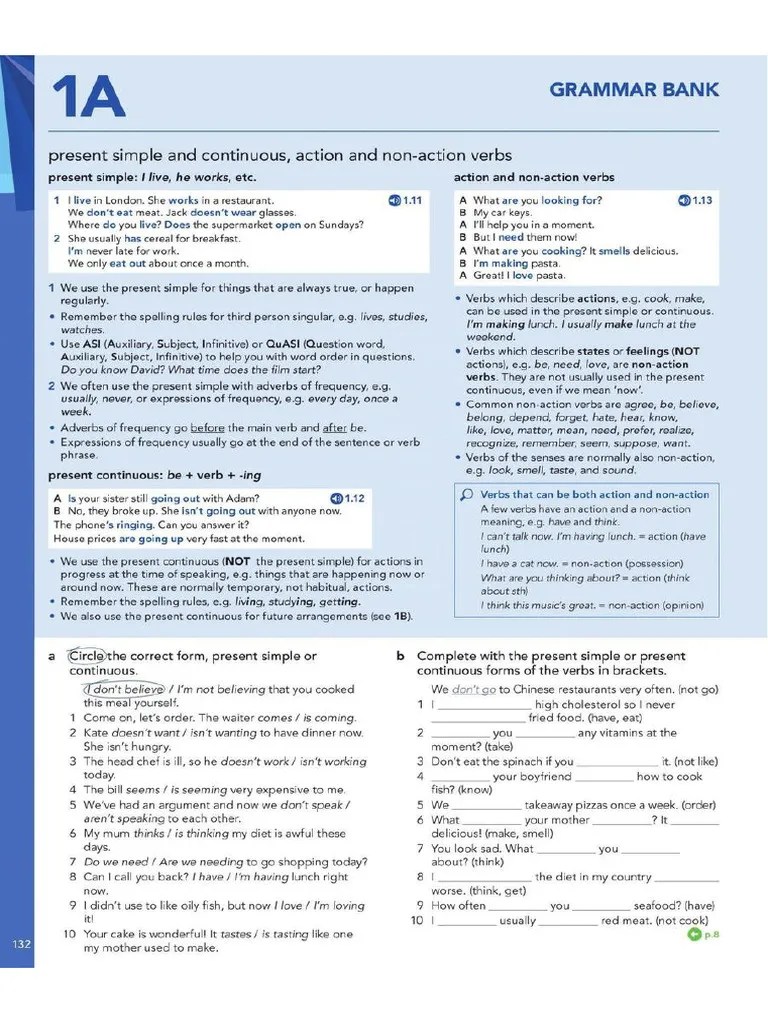 English File Intermediate Unit 1 Grammar | PDF