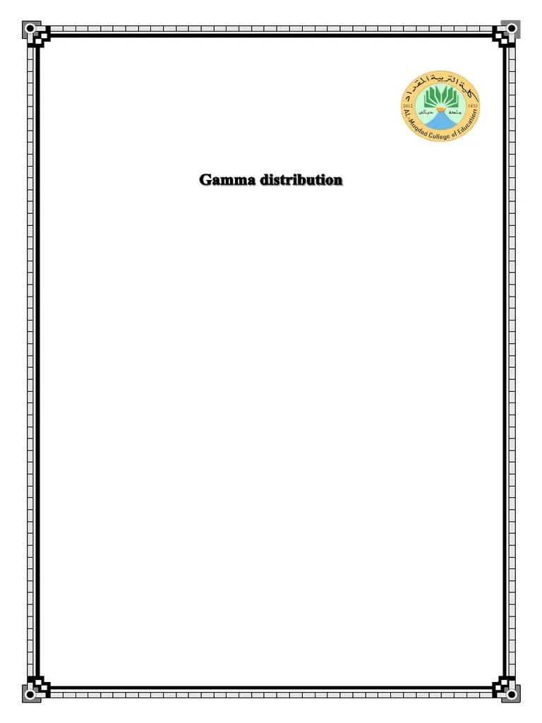 Gamma Distribution | PDF | Probability Distribution | Randomness