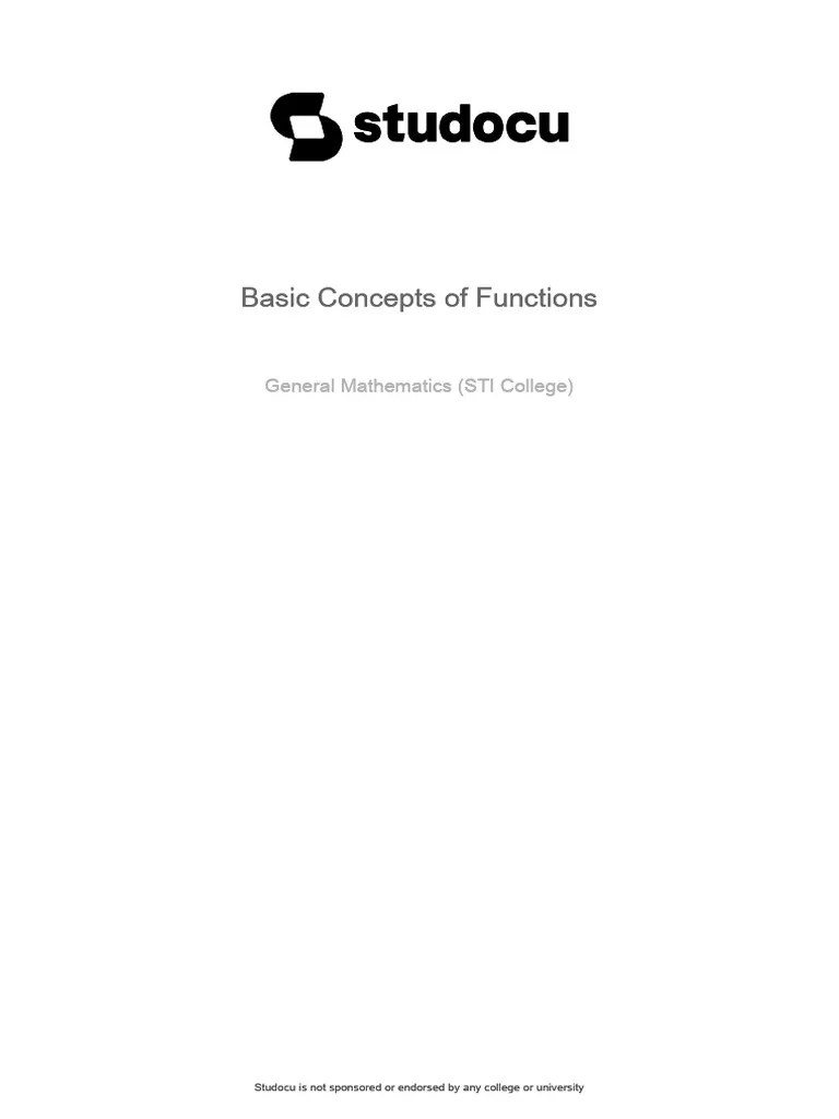 Basic Concepts Of Functions | PDF | Function (Mathematics) | Equations