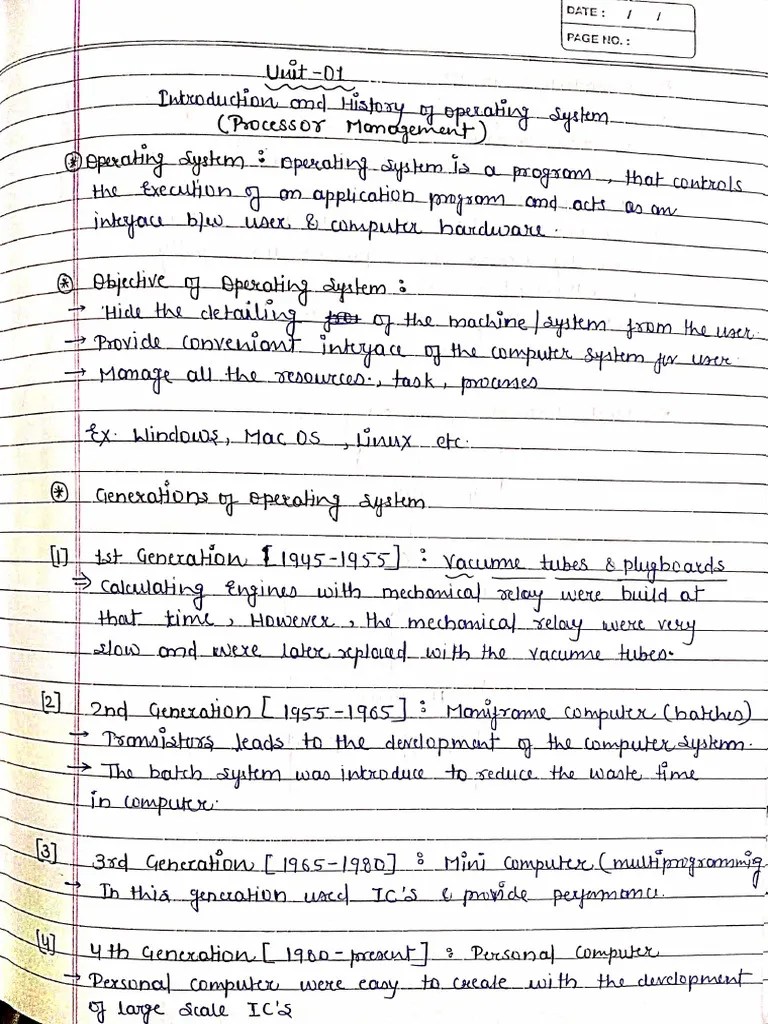 Operating System Notes | PDF