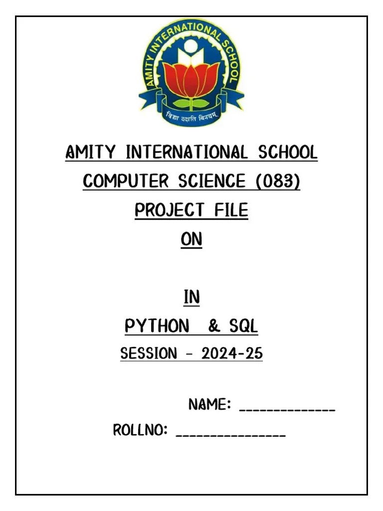 XII CS-front Page Of Project File | PDF | Class (Computer Programming) | Object Oriented Programming