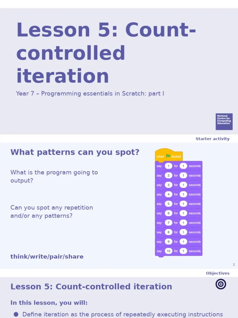 L5 Slides - Programming Essentials In Scratch - Part I - Y7 | PDF ...