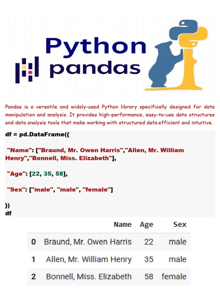 Python Pandas | PDF | Applied Mathematics | Computer Science