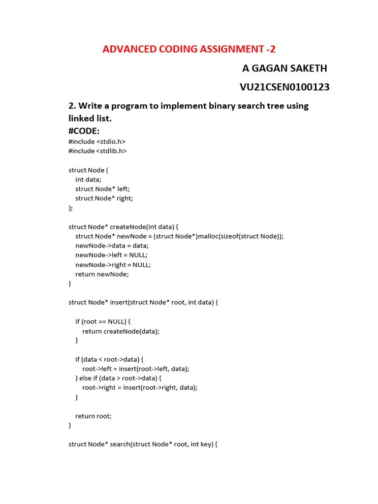 Advanced Coding Assignment - 2 (0123) | PDF | Algorithms And Data ...