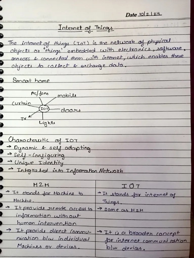 Iot Notes Mid Sem Pdf Actuator Wireless