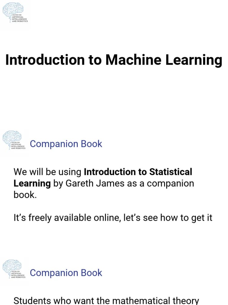 Intro To Machine Learning | PDF | Machine Learning | Learning