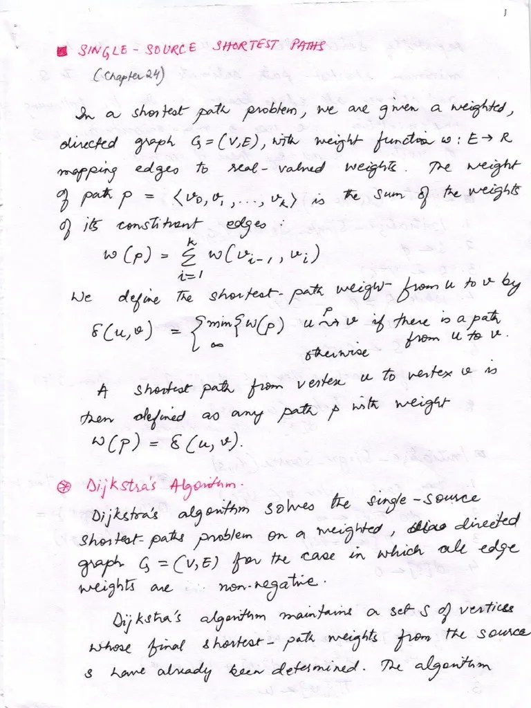 Single Source Shortest Path | PDF