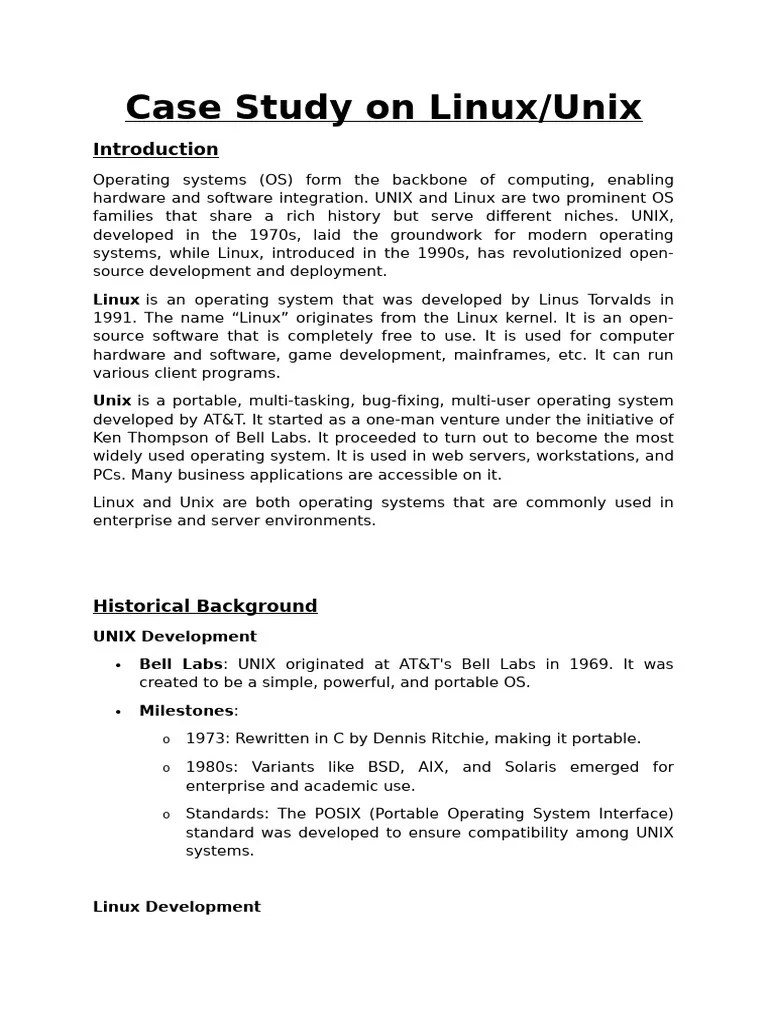 My Case Study | PDF | Linux | Operating System