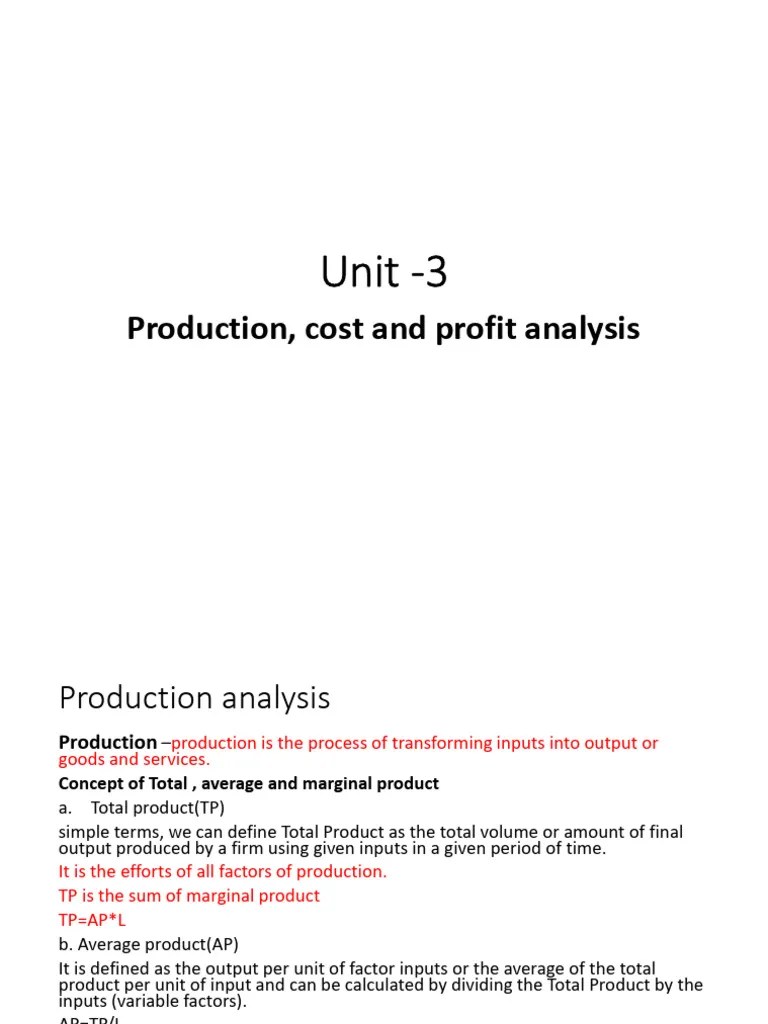 Unit-3 Economics | PDF | Production Function | Labour Economics