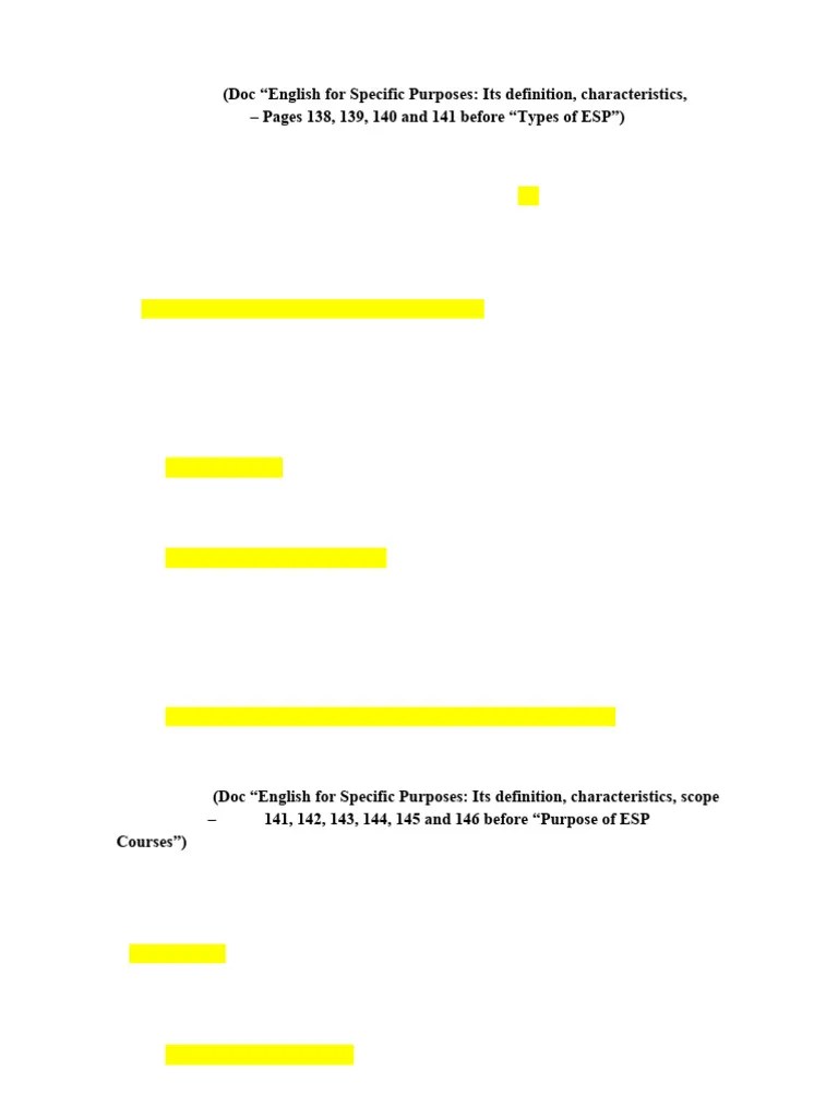 Questionnaire ESP 1 | PDF | Language Education | Teachers