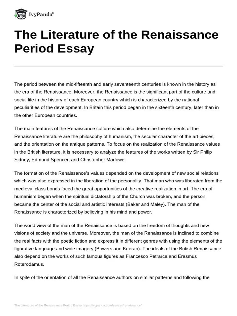 Renaissance | PDF | Poetry | Renaissance