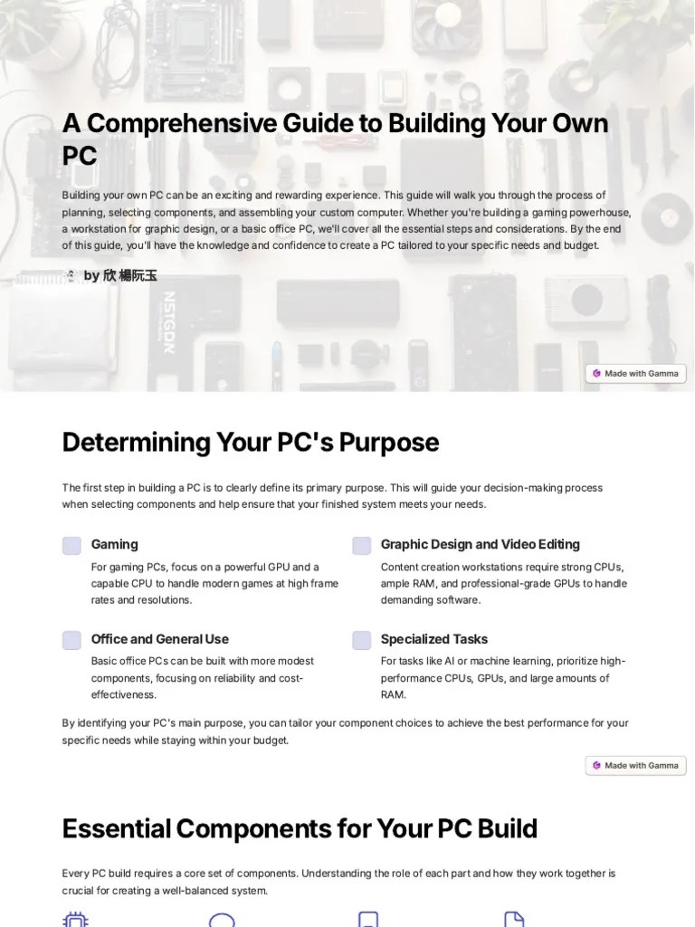 A Comprehensive Guide To Building Your Own PC | PDF | Personal ...