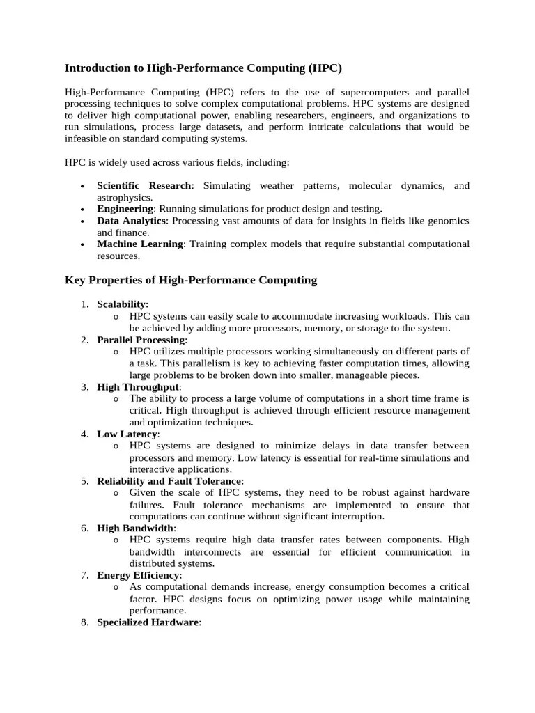 HPC | PDF | Computer Cluster | Supercomputer