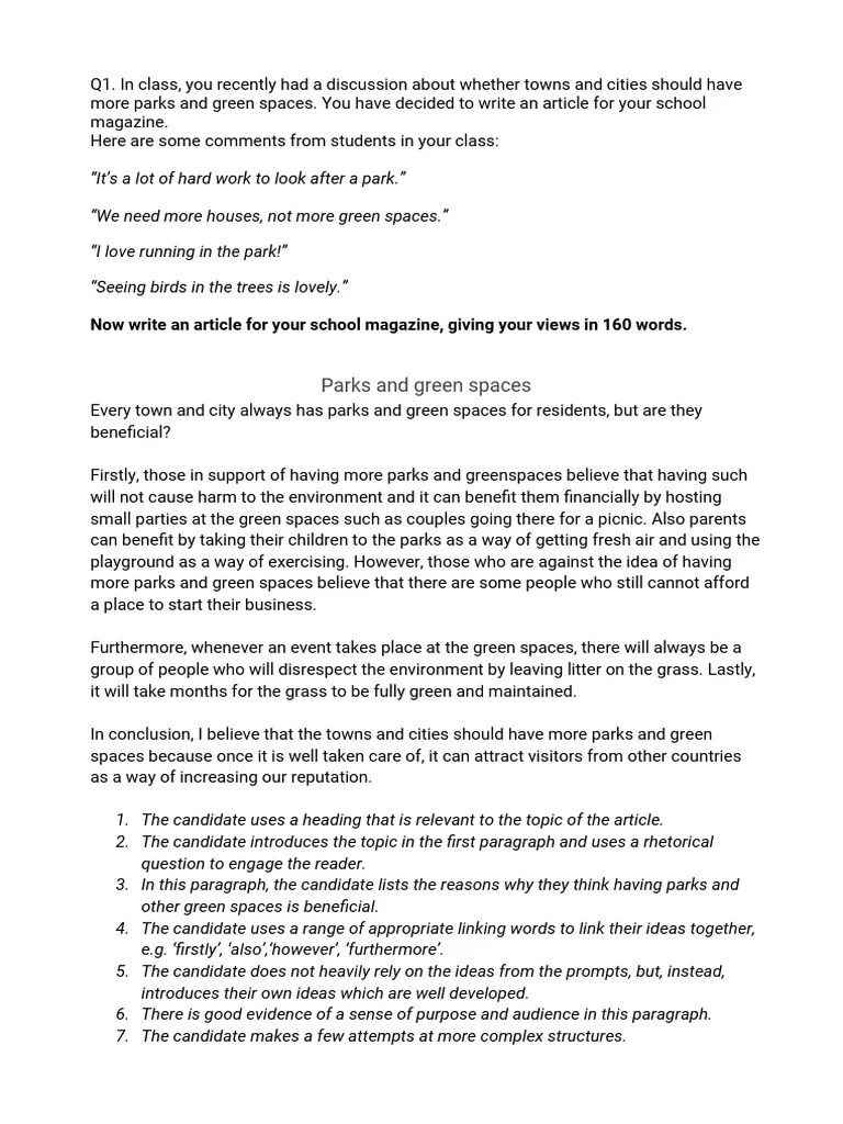 Article - Sample For IGCSE ESL | PDF | Fashion | Reason