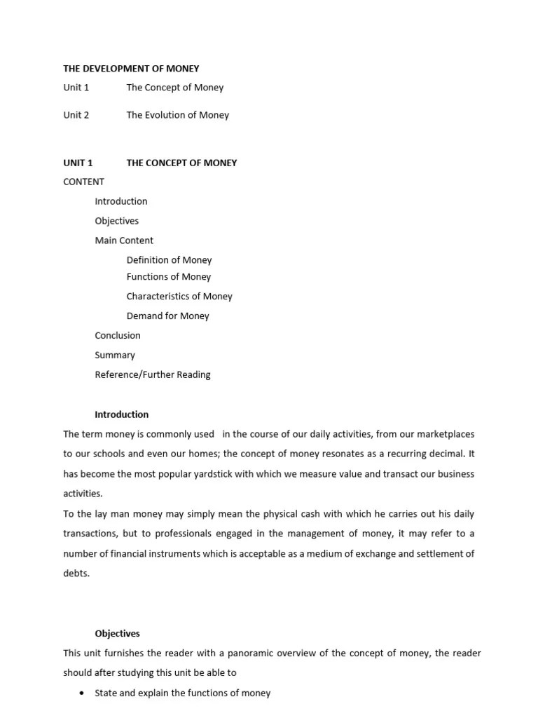 Elements Of Banking 1-2 | PDF | Money | Medium Of Exchange