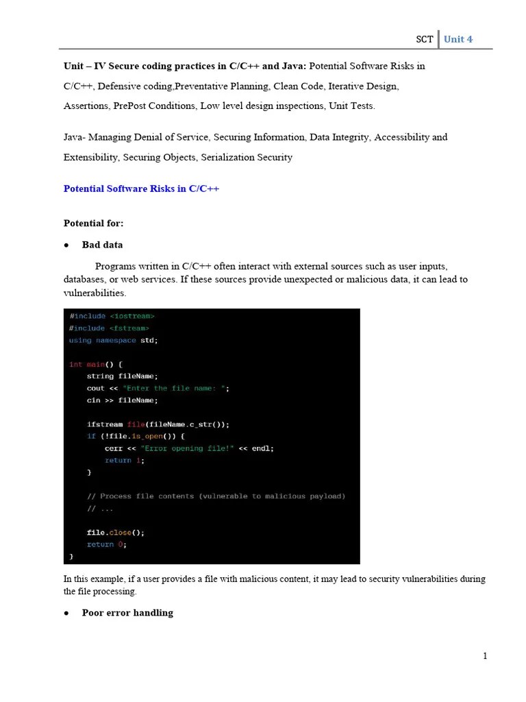 SCT_UNIT- 4 | PDF | C (Programming Language) | Class (Computer Programming)
