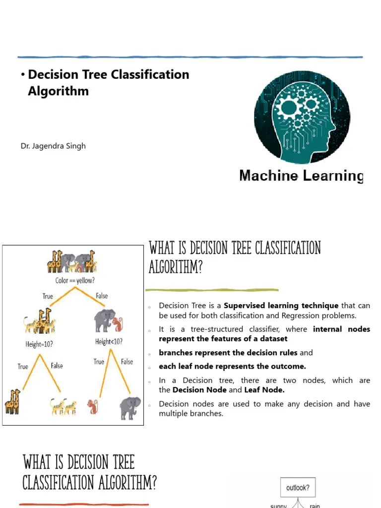 Lecture 7.1 - Decision Tree Classification | PDF | Algorithms ...