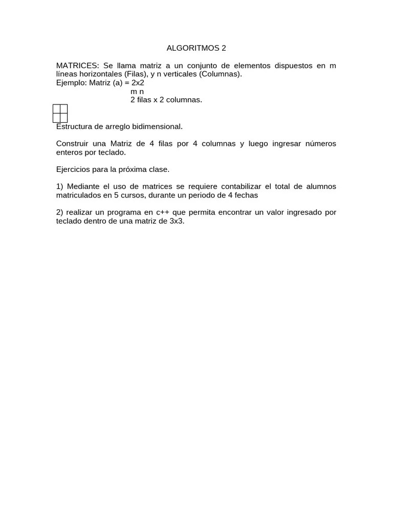 ALGORITMOS 2.1 | PDF