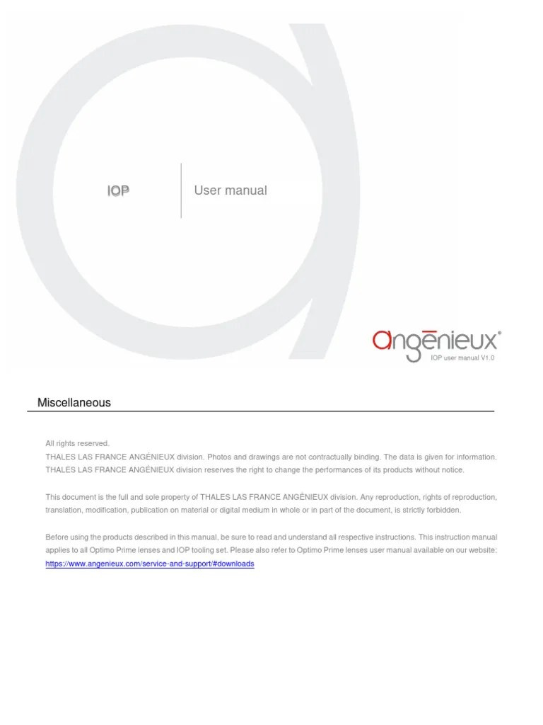 Iop User Manual | PDF | Camera Lens | Camera