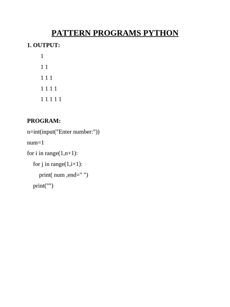 Python Patterns | PDF