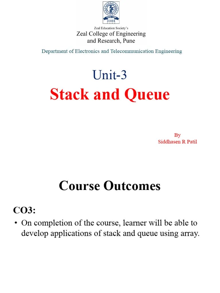 Unit III Ppt | PDF | Queue (Abstract Data Type) | Computer Science