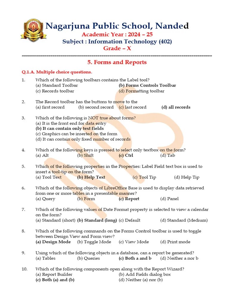 Forms And Reports | PDF | Databases | Table (Database)