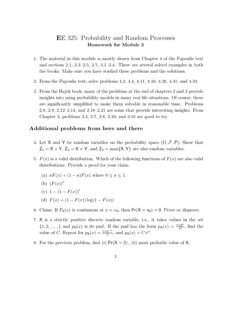 Module2 Hw (2) | PDF | Random Variable | Probability And Statistics