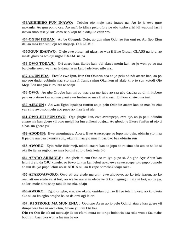 ASIRIBIBO FUN INAWO | PDF