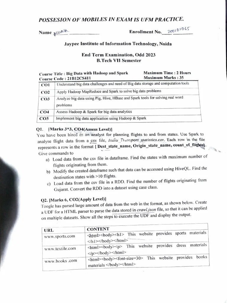 Big Data With Hadoop & Spark - VII | PDF | Apache Hadoop | Databases