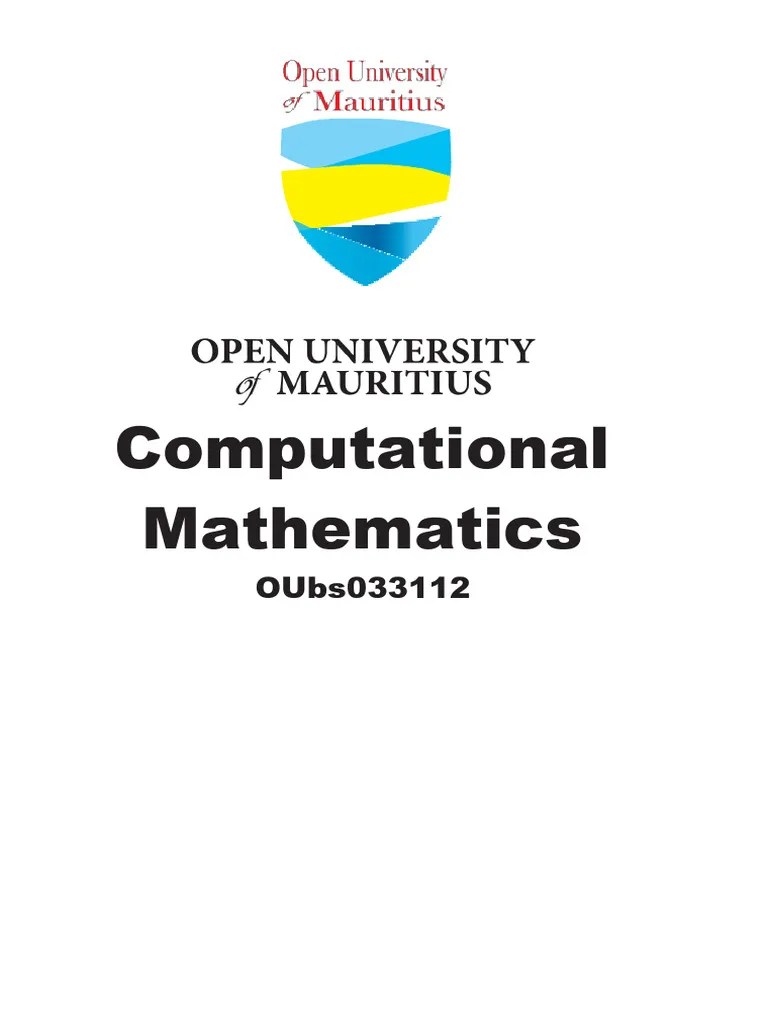 Computational Mathematics Open University | PDF | Matrix (Mathematics) | Mathematical Physics