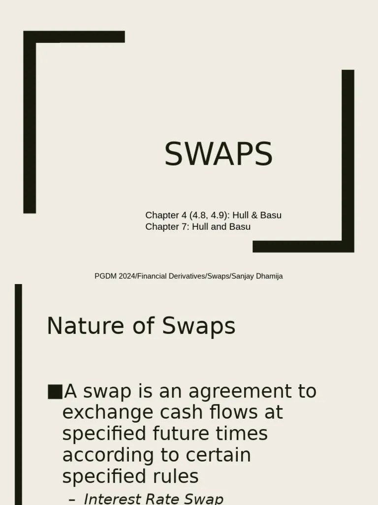 Swaps | PDF | Swap (Finance) | Derivative (Finance)