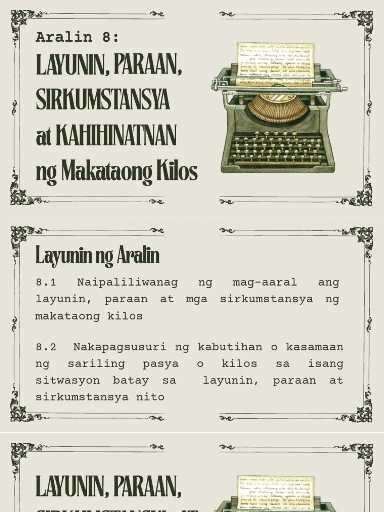 Esp 10 2q Modyul 8 Layunin Paraan Sirkumstansya At Kahihinatnan Pdf
