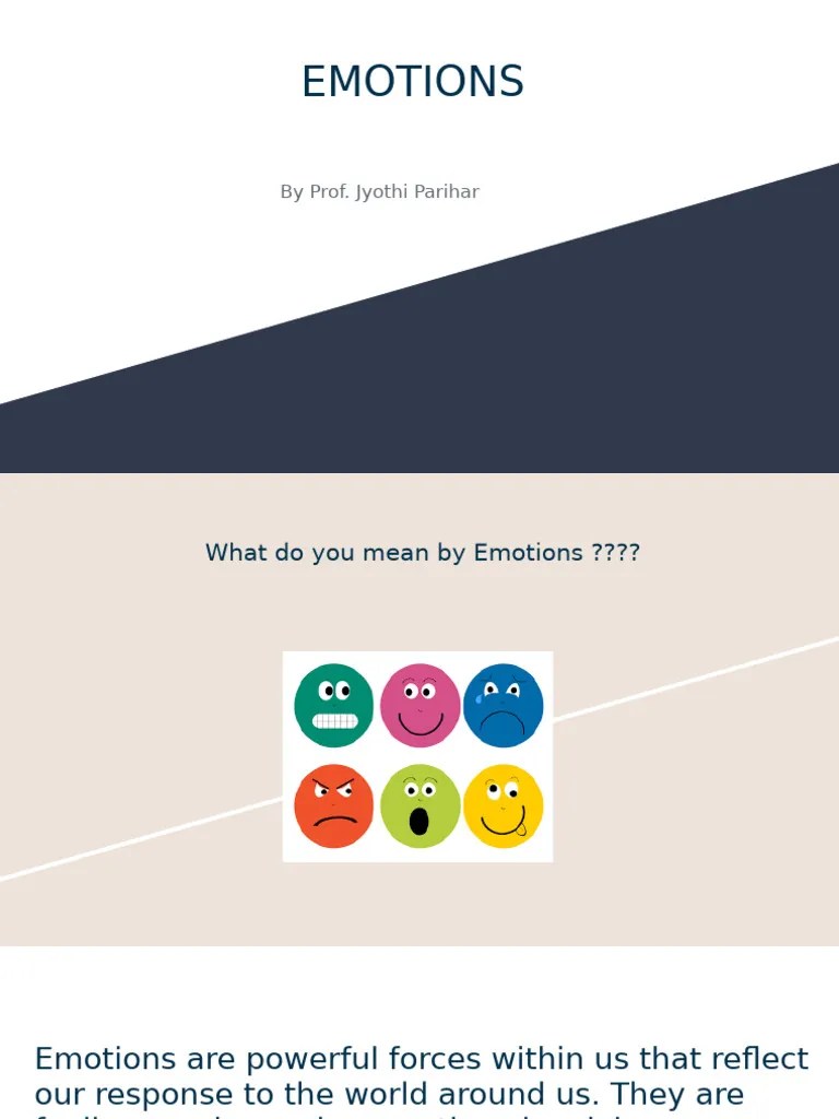 Emotions Pdf Emotions Mental Health