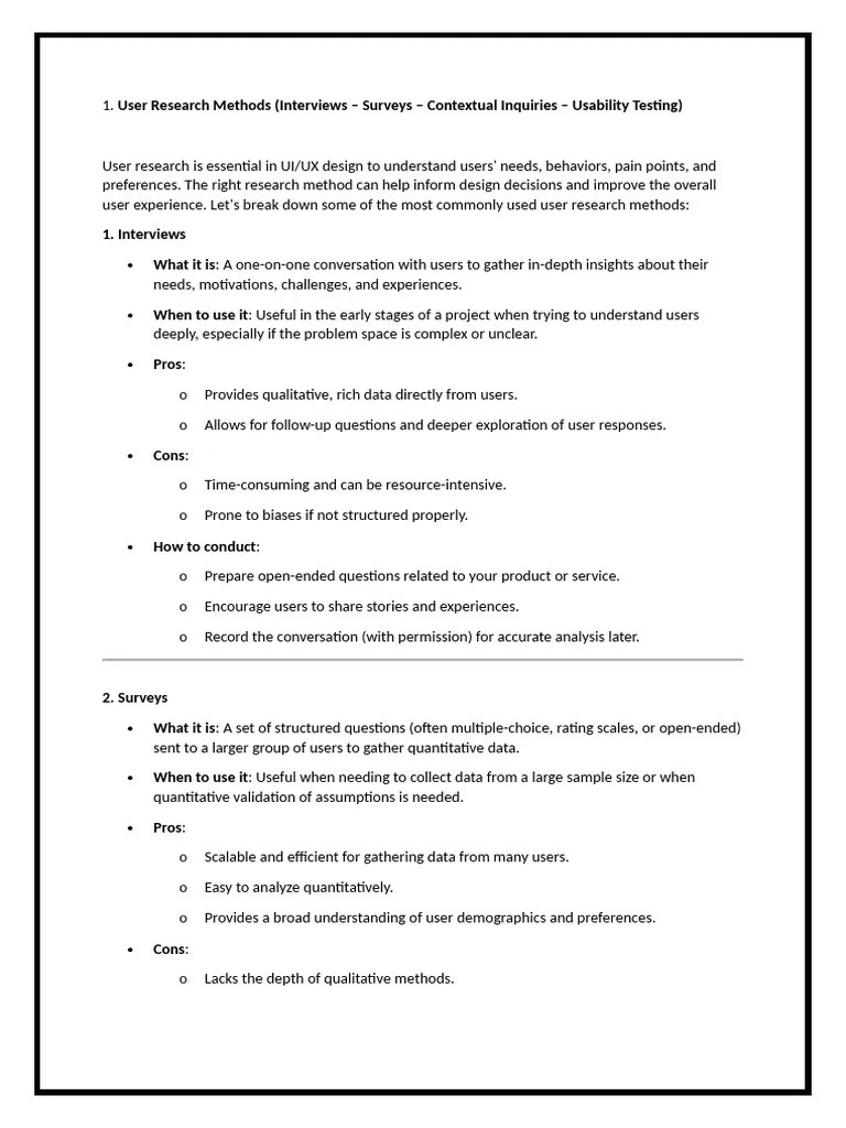 Unit 2 Uiux Pdf Usability Survey Methodology