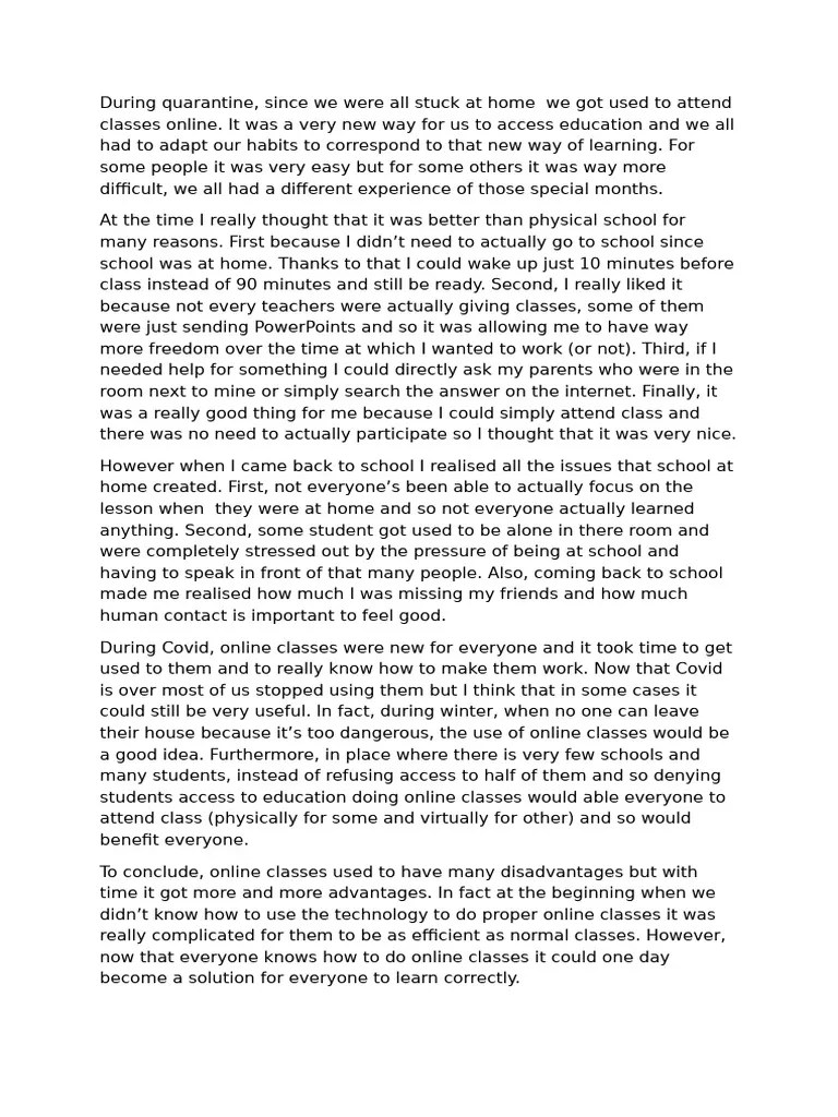 Online Classes Text | PDF