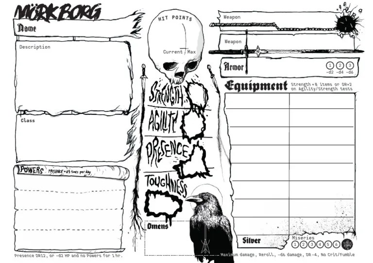 Mb Character Sheet Printer Friendly Pdf