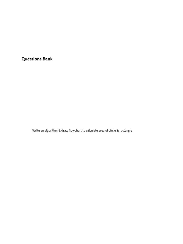 Question Bank PPS (1) | PDF | Algorithms | Control Flow