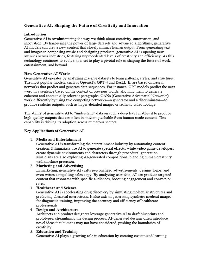 GenAI | PDF | Artificial Intelligence | Intelligence (AI) & Semantics