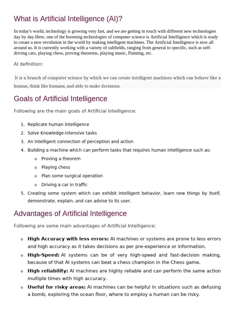 Intro To AI | PDF | Artificial Intelligence | Intelligence (AI) & Semantics