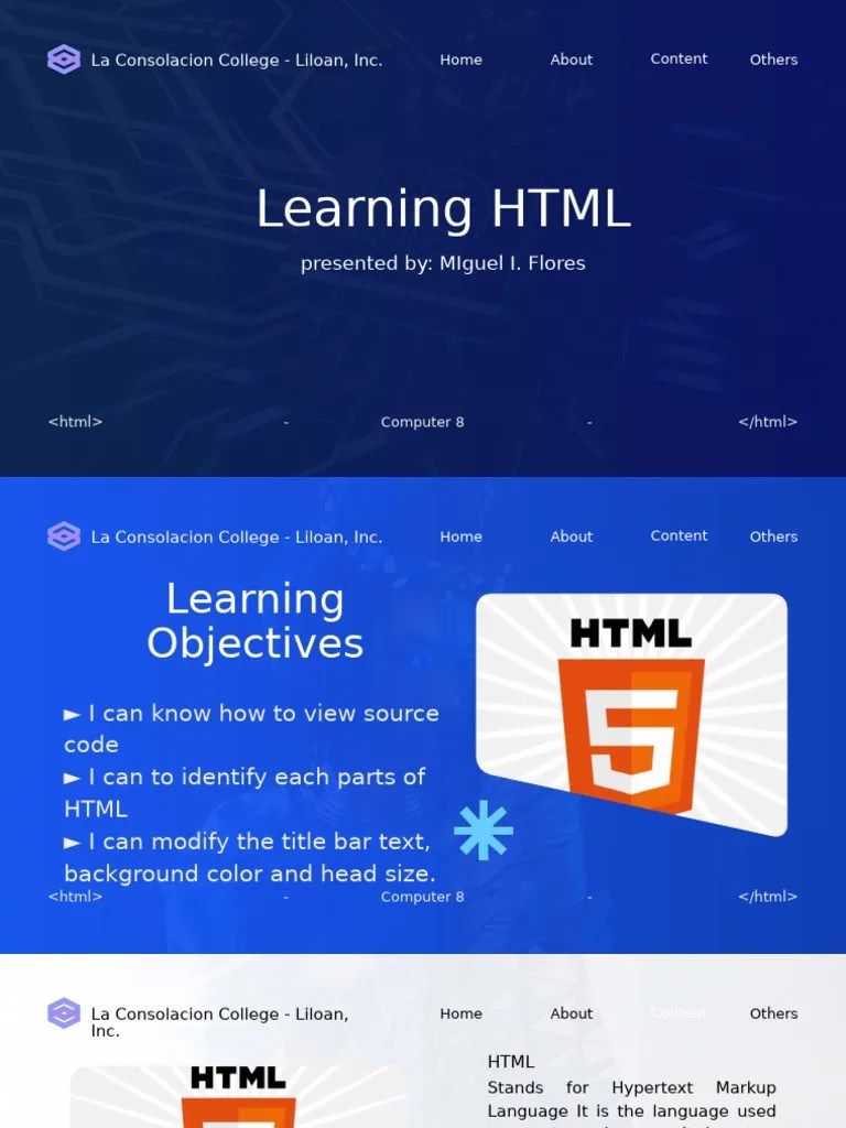 G8 Lesson 2 Learning HTML | PDF | Html | World Wide Web