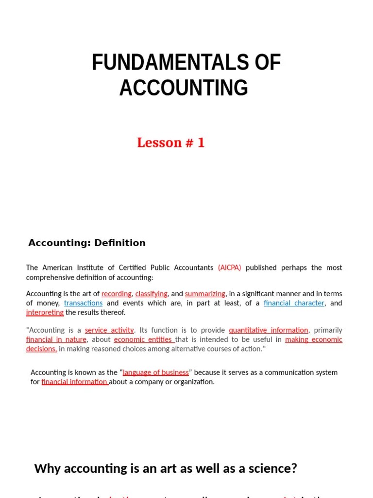 Lesson-1 | PDF | Bookkeeping | Debits And Credits