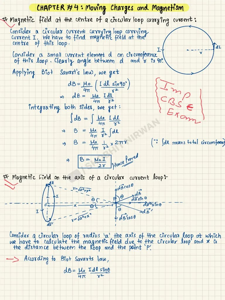 All Derivations - Physics Class 2-20-28 | PDF