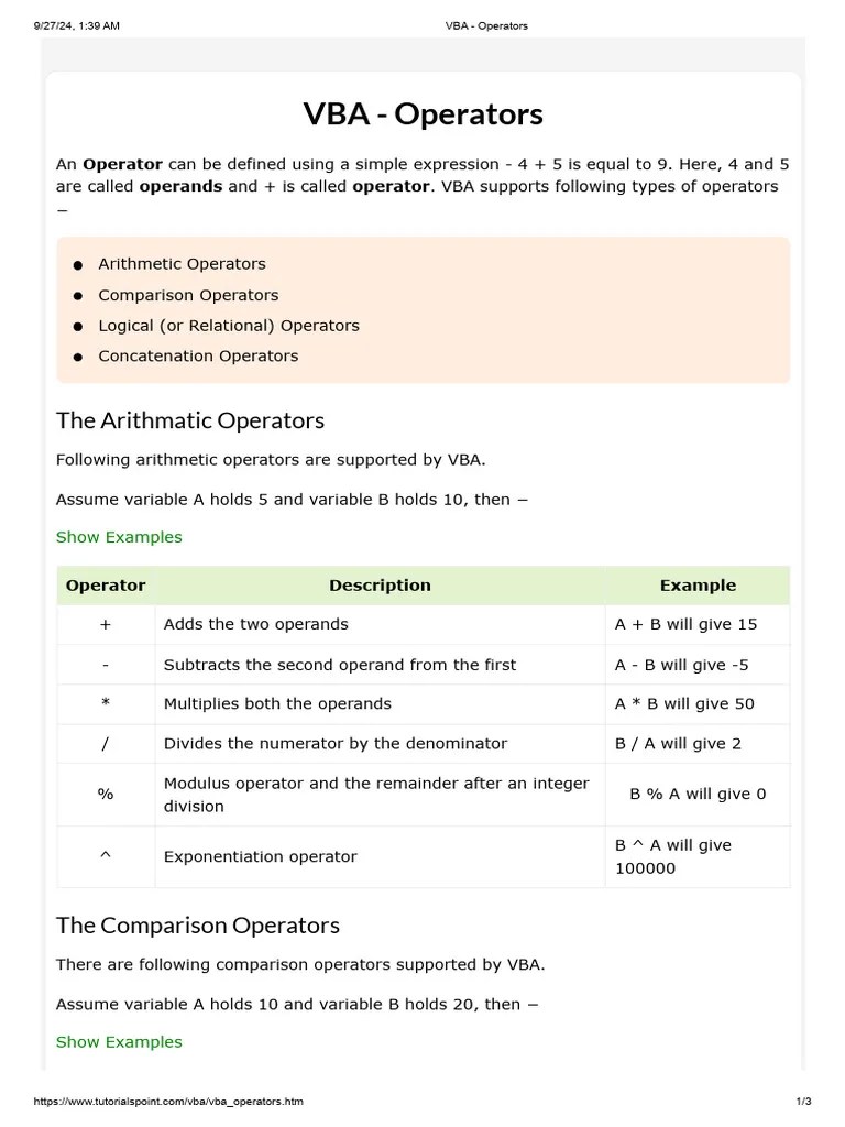 Operators | PDF | Arithmetic | Mathematical Logic