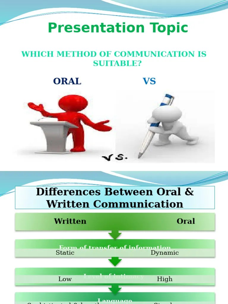 Oral Vs Written Communication Analysis Pdf